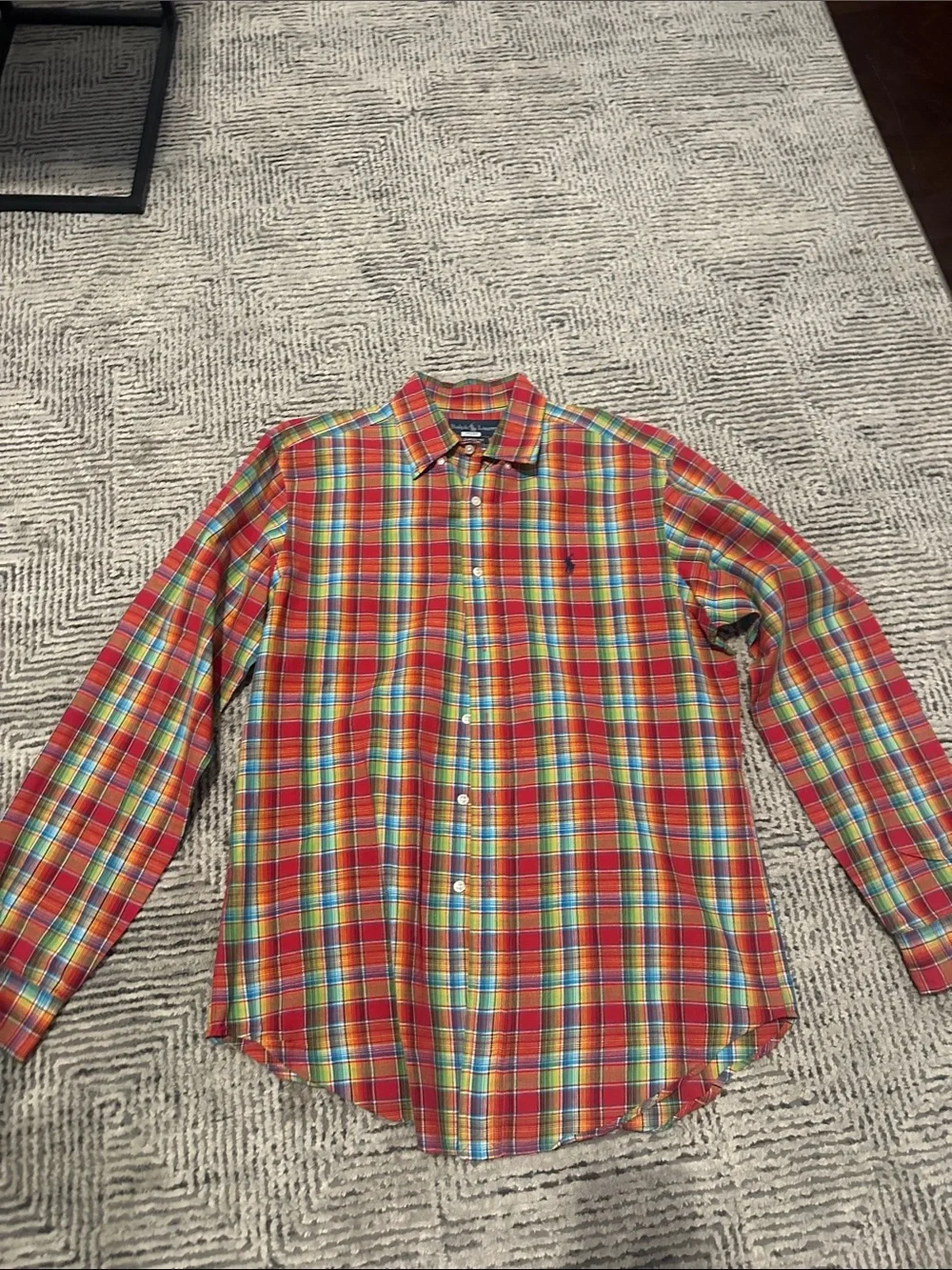 Polo by Ralph Lauren Red Multi-Color Plaid Button-Down Shirt